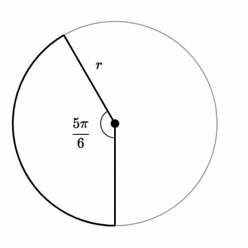 An arc subtends a central angle measuring 5π/6 radians

What fraction of the circumference is this