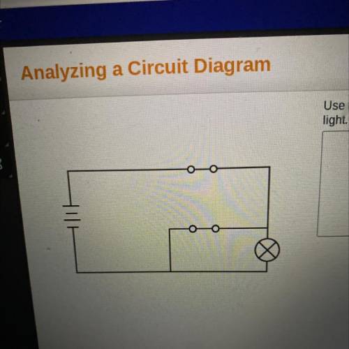 Use the circuit diagram to decide if the lightbulb will
light. Justify your answer.