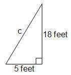 Lorie computed the length of the third side of the triangle below and found 17.45 feet for her answ