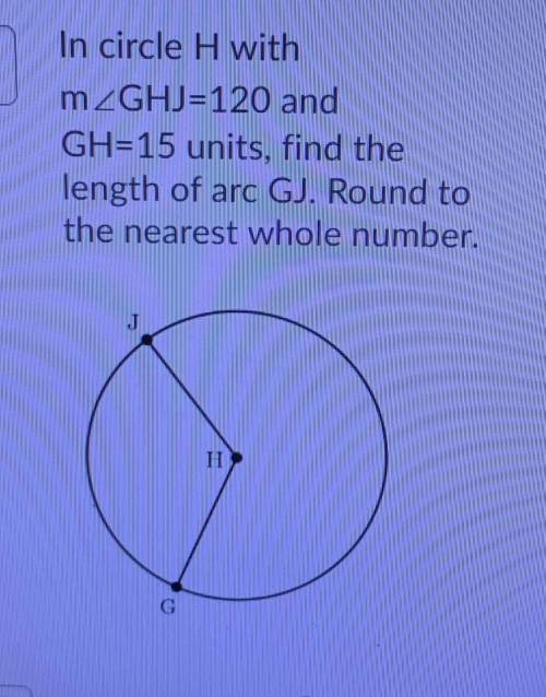Find the length of arc GJ