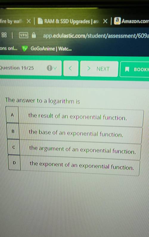 The answer to a logarithm is?​