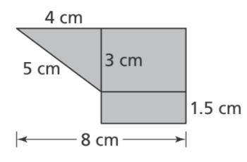 What is the surface area of the composite figure shown?

A 12 cm squared
B 24 cm squared
C 28 cm s