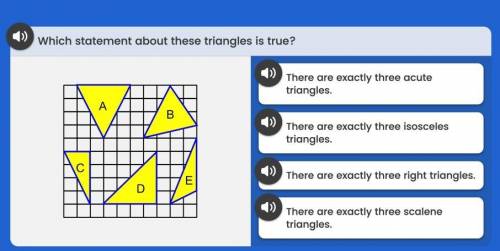 Which statement about these triangles are true?