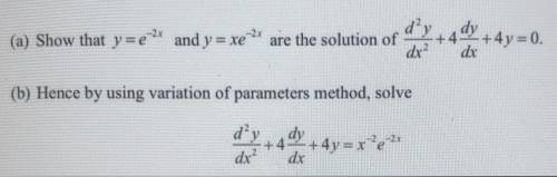 Engineering mathematicsSecond order linear differential equationThank you in advance