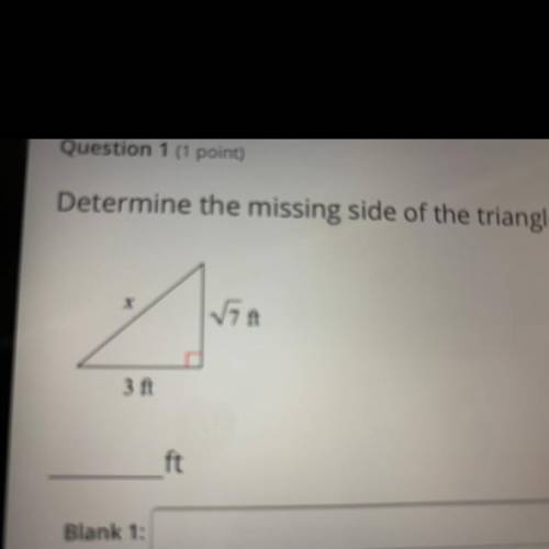 Determine the missing side of the triangle.