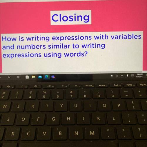 How is writing expressions with variables and numbers similar to writing expressions using words?