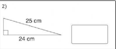 Can you help find the length of the missing side of each right triangle