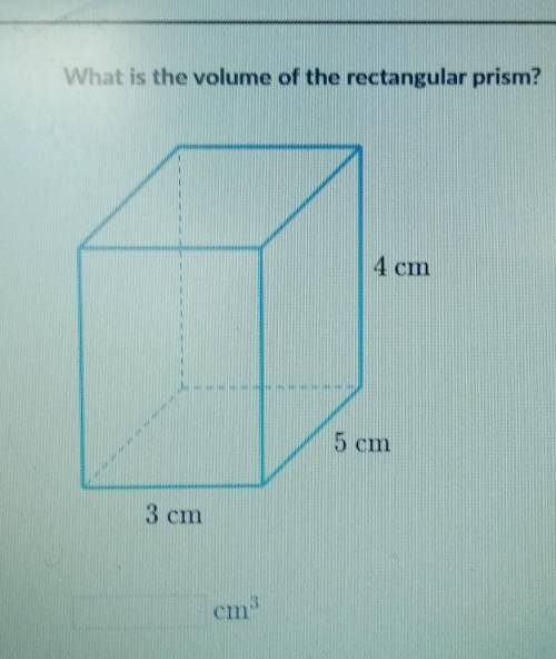 What is the volume of the rectangular prism? Please Help​