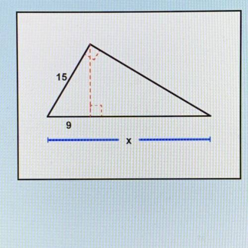 Find the missing length indicated
15
9
X