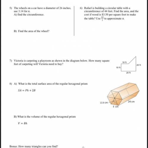 Please help answer 5,6,7 and 8