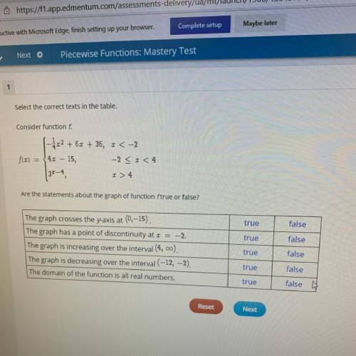 Need help ASAP 
Consider function f