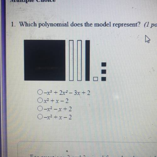 1. Which polynomial does the model represent? (1 point)