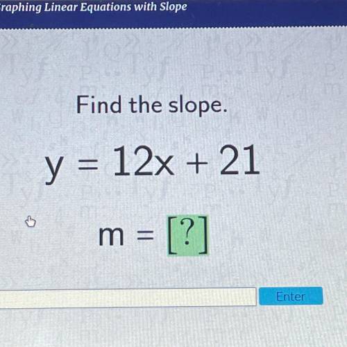 Find the slope mathematics