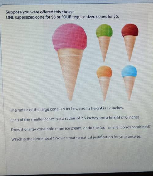 ONE super sized cone for $8 or FOUR regular sized cones for $5​