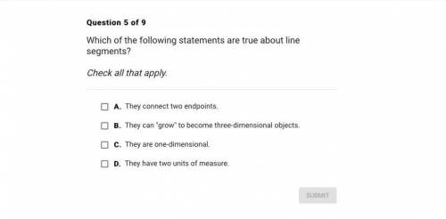 Which of the following statements are true about line segments?