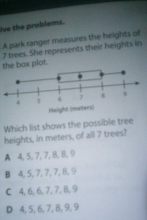 A park ranger measures the heights in the box plot​​