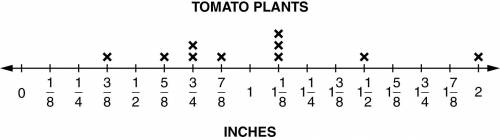 Lots of points!!

Anthony records the growth of his tomato plants over a 1-week period. What is th