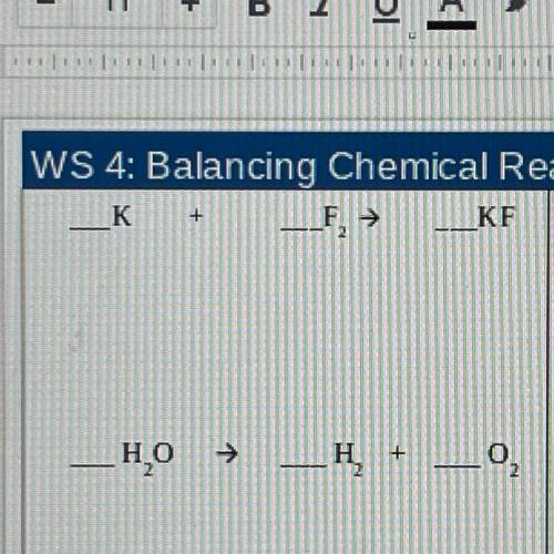 How do i balance the first chemical reaction above?? plz plz help