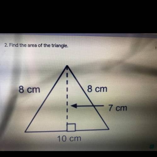 Help me with this, find the area of the triangle