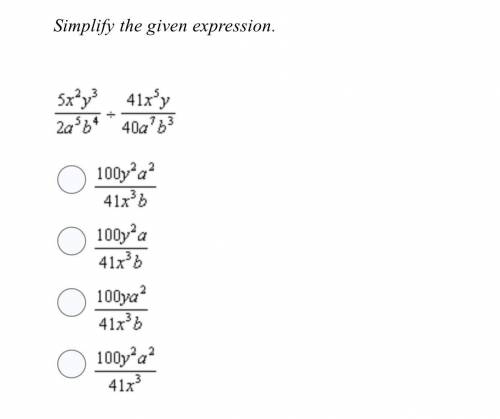 Simplify the given expression