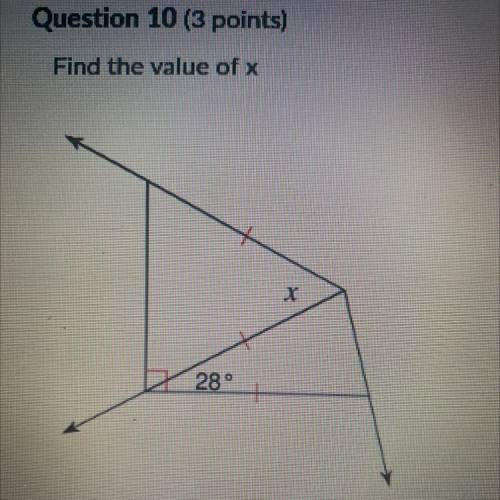 Find the value of X
Need ASAP