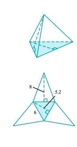 Here is a triangular pyramid and its net.

The lateral faces are congruent triangles. The base (sh