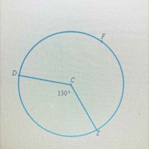 The circle below has center C, and its radius is 5 ft. Given that m
Give an exact answer in terms o