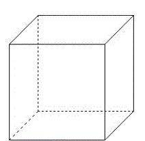 Consider the cube shown below. Identify the two-dimensional shape of the cross-section if the cube