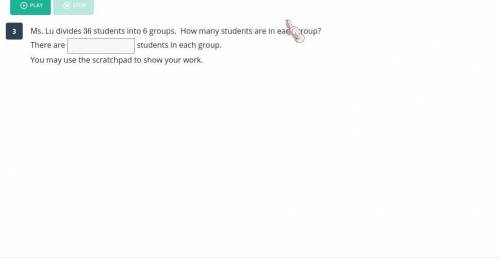 Ms. Lu divides 3636 students into 66 groups. How many students are in each group?