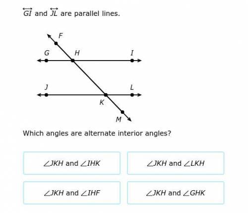 Which angles are alternate interior angles?