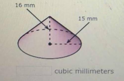 What is the volume of this cone? Use* 3.14 and round your answer to the nearest hundredth. 16 mm