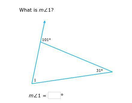 Below. What is m∠1?
m∠1 =