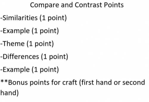 Help me. Compare and contrast. Give me a answer of a long one or somethings that’s good for example