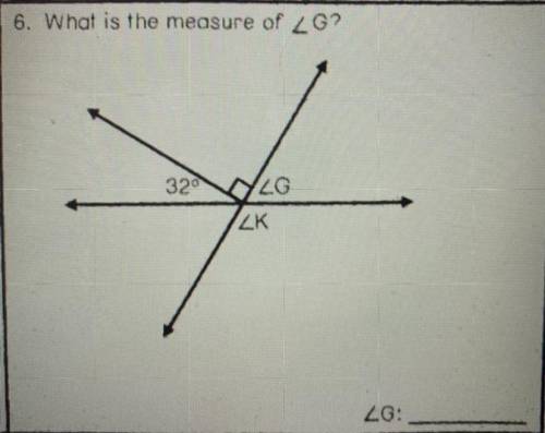 What is the measure of G? Be sure to show your thinking.