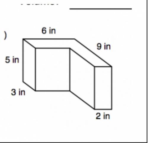 Find volume of rectangular prism (please show work)