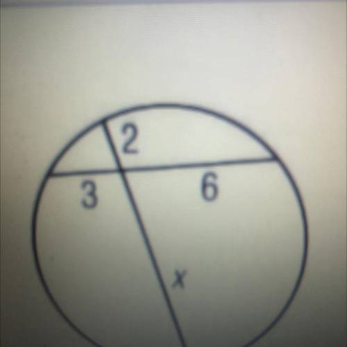 Find X segment in a circle