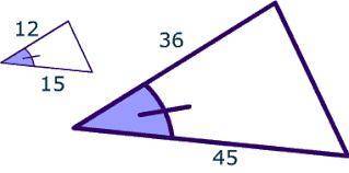 Which theorem can be used to say that these 2 triangles are similar? SSS ASA SAS AA SAD