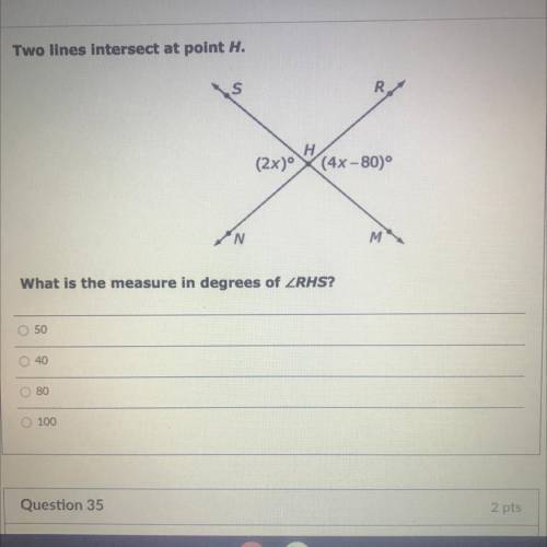 What is the measure in degrees of
