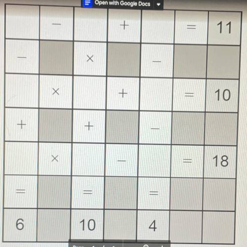 Cross math puzzle please help as fast as you can but accurately
