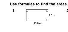 Use formulas to find area