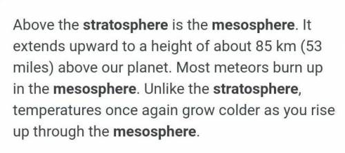 How are the stratosphere and the mesosphere similar