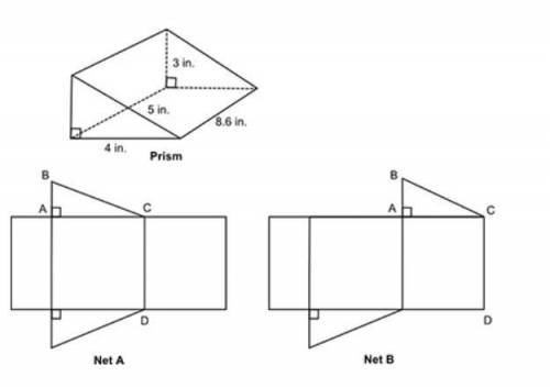A prism and two nets are shown below:

Part A: Which is the correct net for the prism? Explain you
