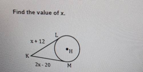 Find the value of x ​