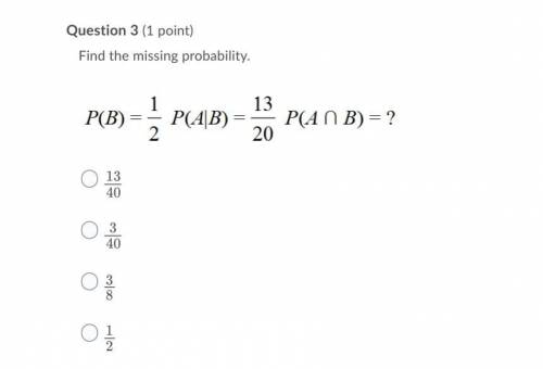 I beg for help :( 
Find the missing probability.