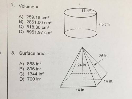 Find Volume And Surface Area.
