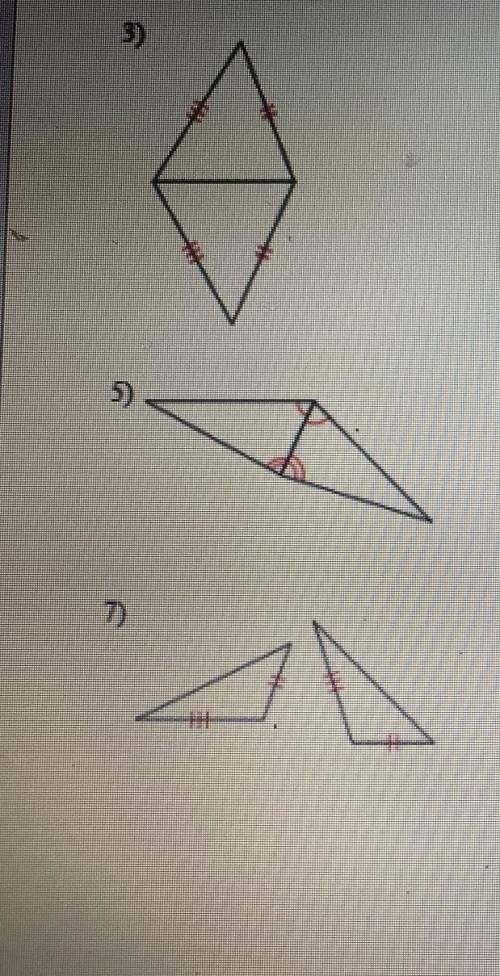 Determine if two triangles are congruent​