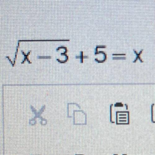√x-3+5=x solve for x