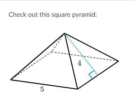 Help me, please...
Find the surface area of the square pyramid (above) using its net (below)