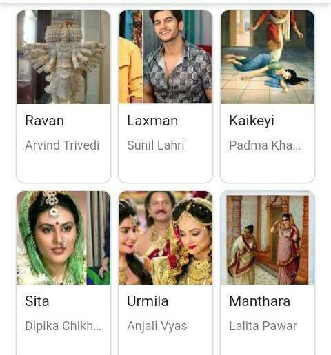Name all the characters of Indian Ramayan​