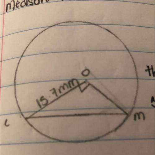 How do I find the length of a circle center?

The thing beside the numbers is an O as in Ostrich